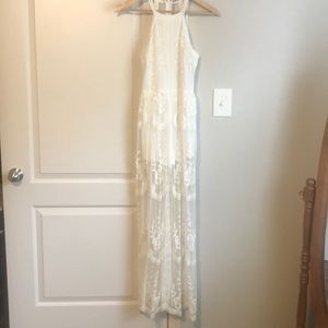 Thirteen Twenty Five White Lace Romper with Skirt